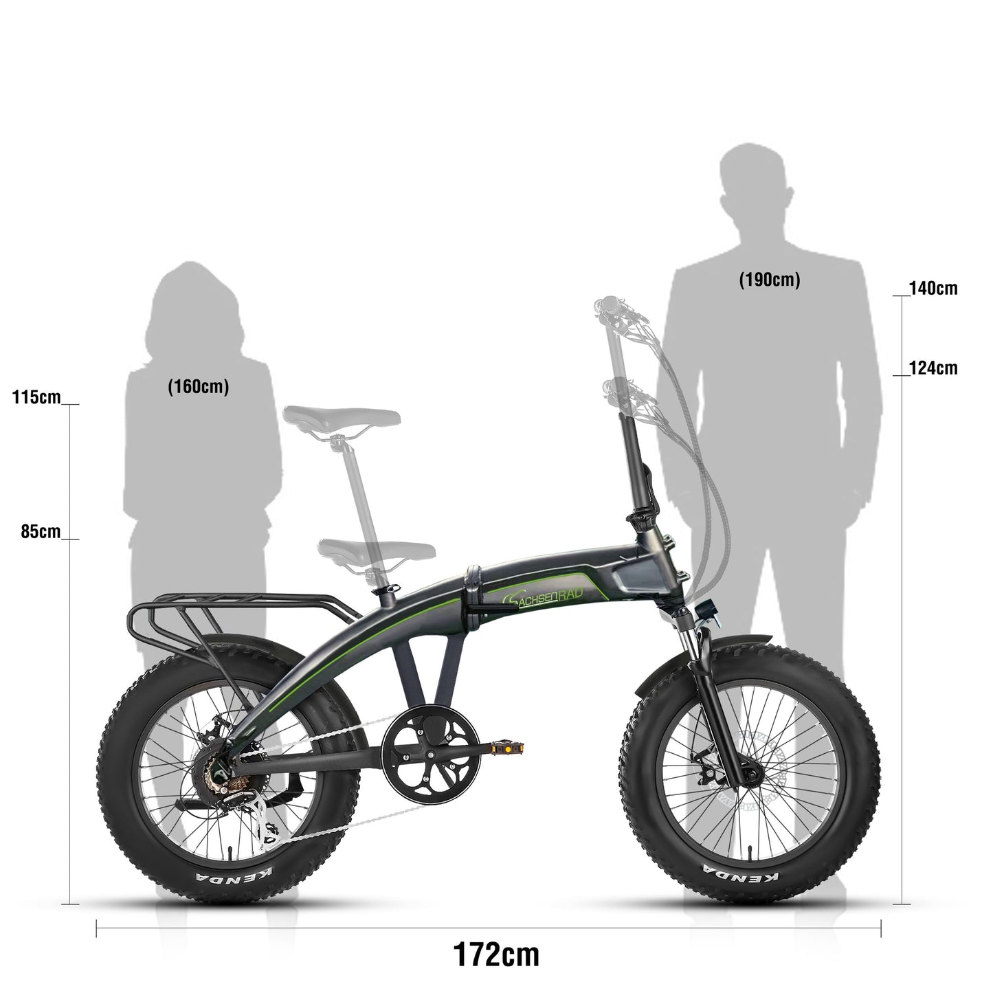 E-folding bike F6 Safari with 85 Nm off-road motor