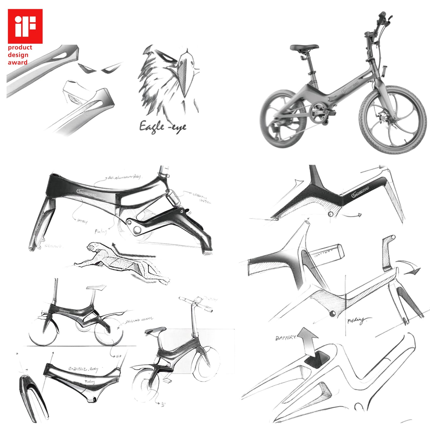 E-folding bike F11 MagPuma with transport bag