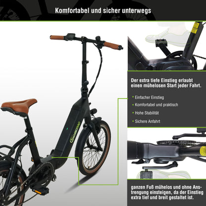 E-Faltrad F3B Centro mit Rücktrittbremse