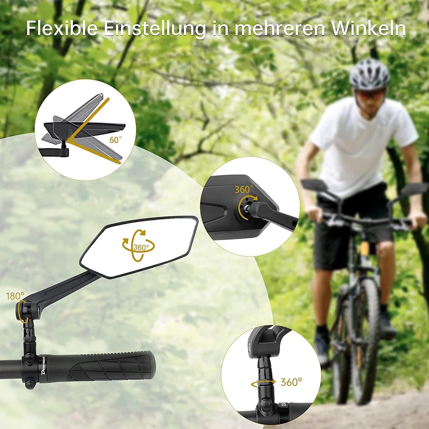 Bicycle rearview mirror set Vista