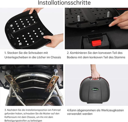 Gepäckträger-Box Globus mit Alarm