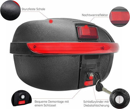 Gepäckträger-Box Globus mit Alarm