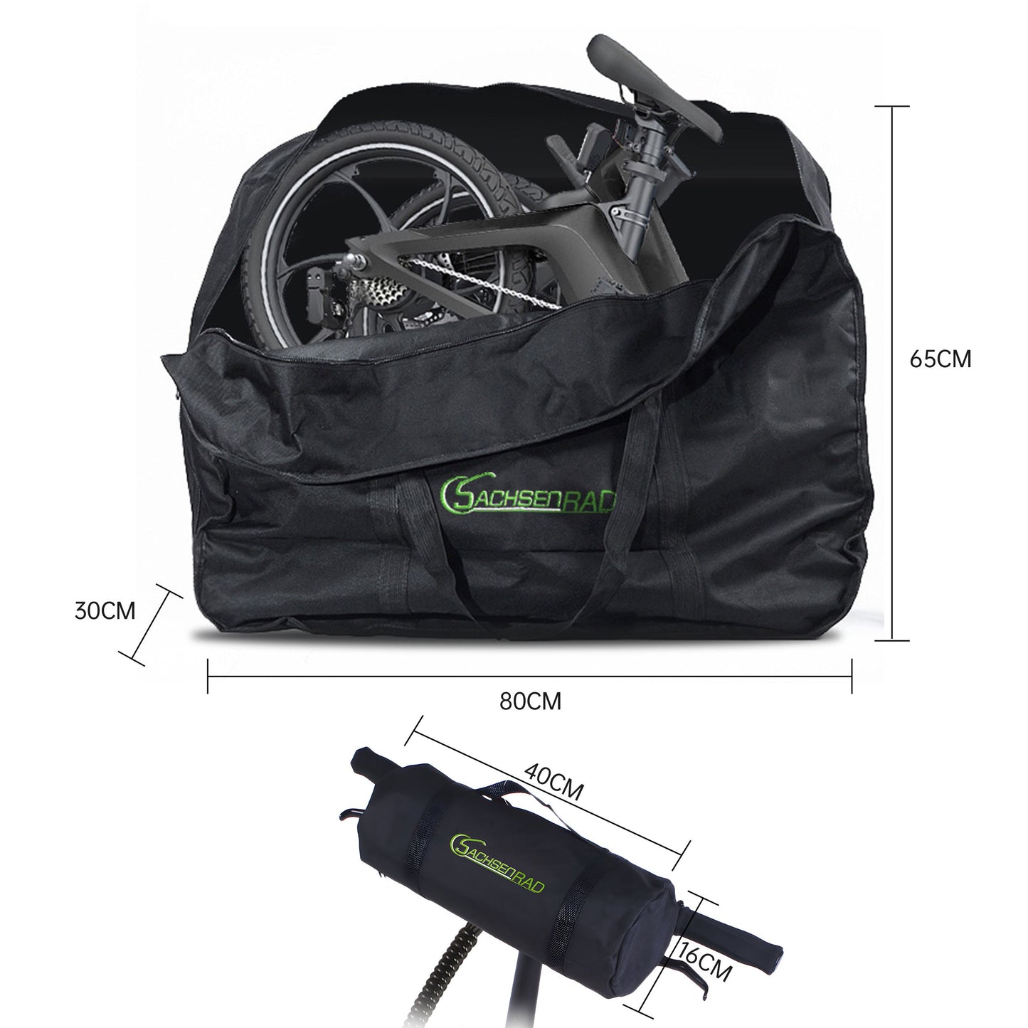 Folding bike transport bag for SachsenRAD F2 / F11 / F12