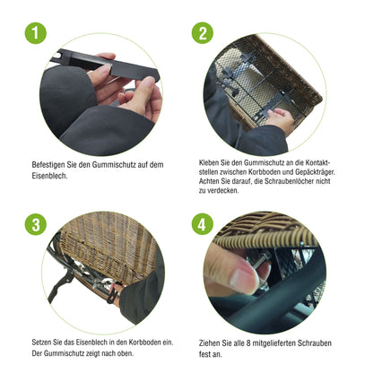 Gepäckträgerkorb im Vintage-Look