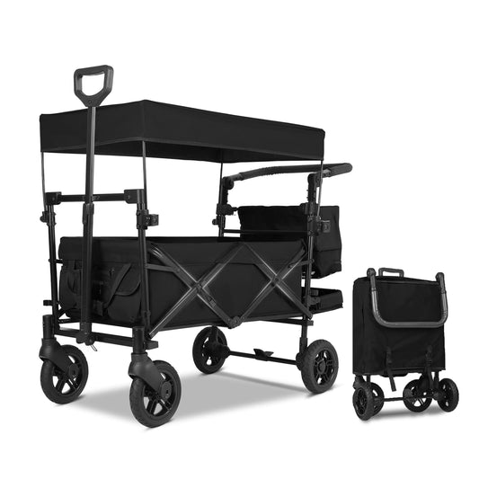 Faltbarer Bollerwagen mit Dach, 150 kg