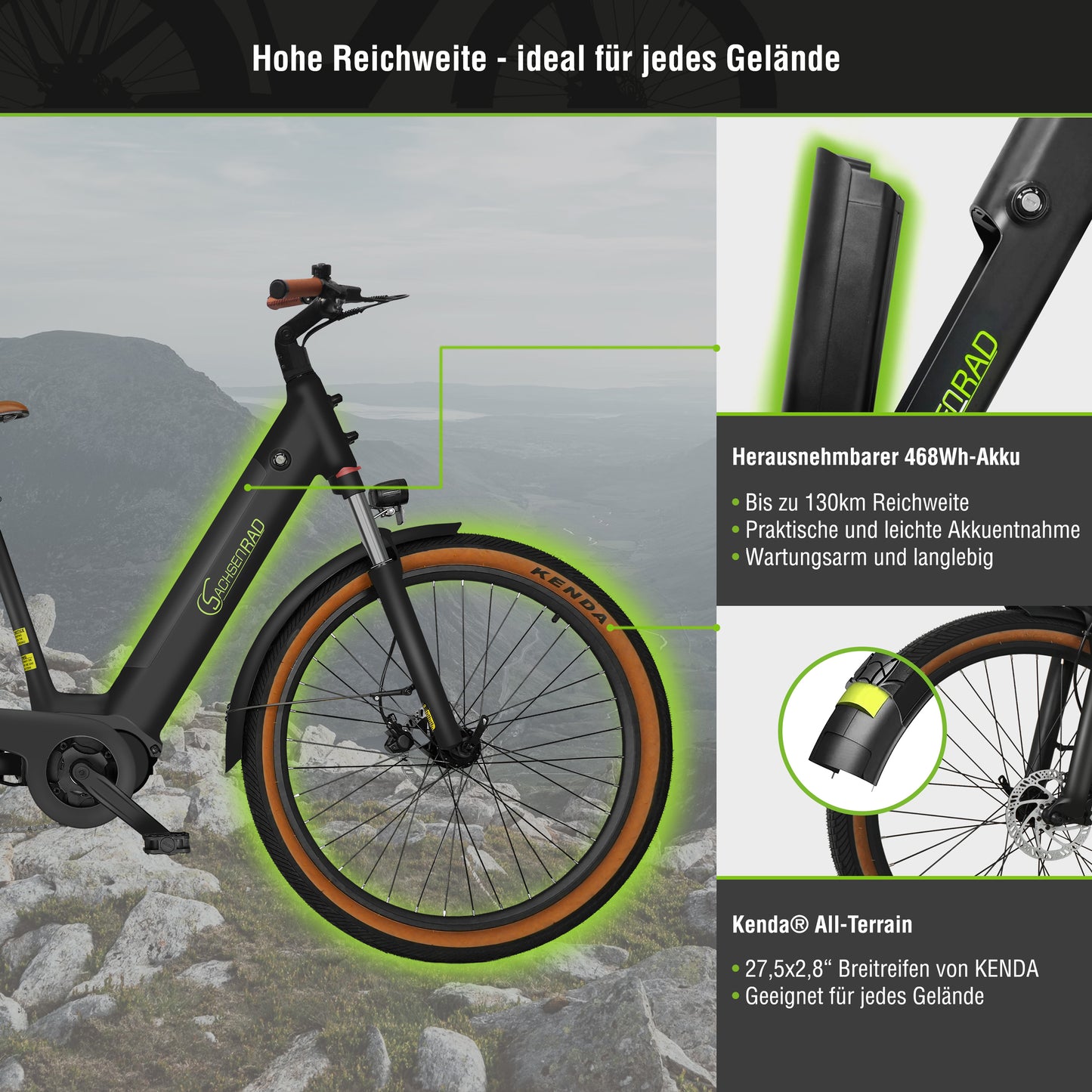 E-SUV CityBike C5 Centro mit Diebstahlsicherung