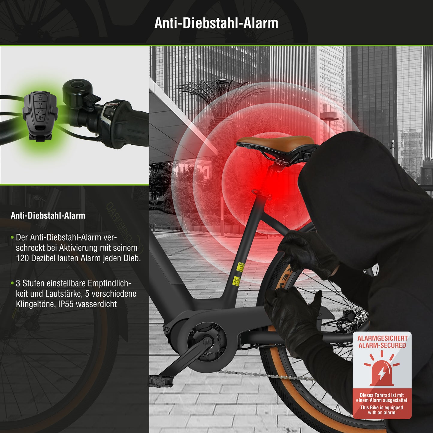 E-SUV CityBike C5 Centro mit Diebstahlsicherung