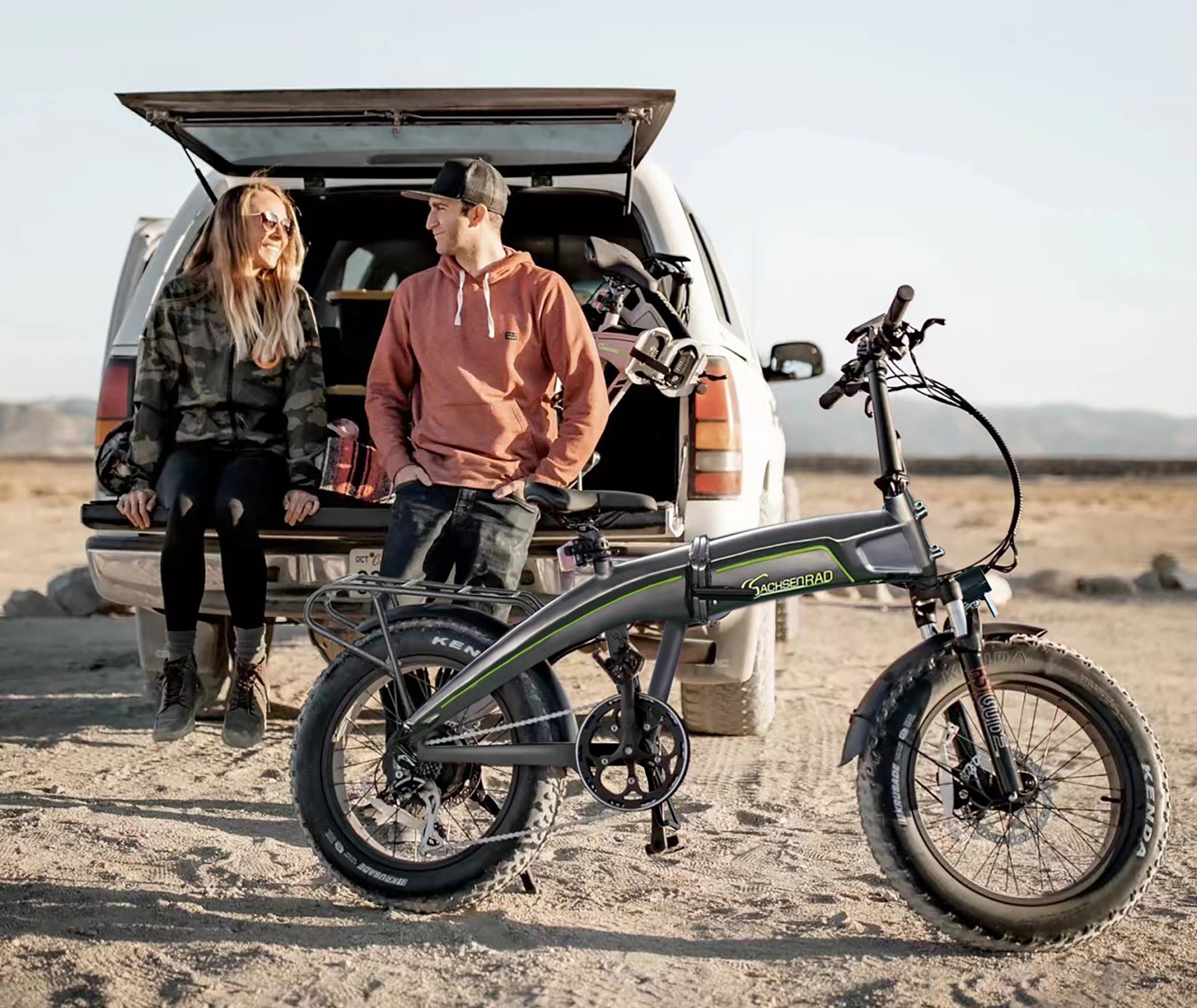 klapprad maxino SachsenRAD E-Folding Bike Folding Bike F6 Safari 20" inch StVZO Fatbike | Internal cable routing | High-quality anodizing