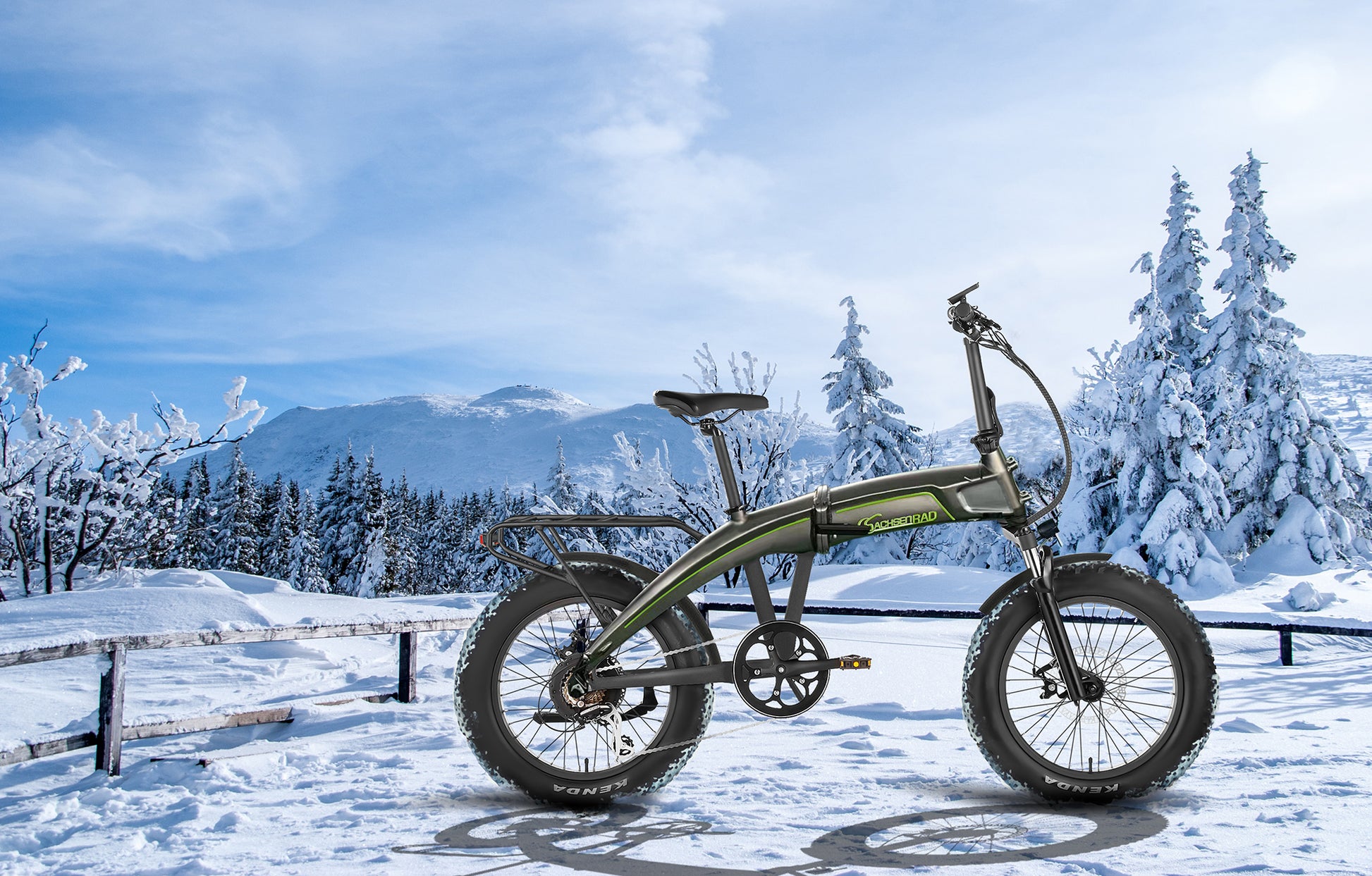 e zone klapprad SachsenRAD E-Folding Bike Folding Bike F6 Safari 20" inch StVZO Fatbike | Internal cable routing | High-quality anodizing