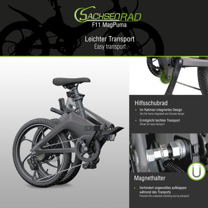 E-folding bike F11 MagPuma with transport bag 