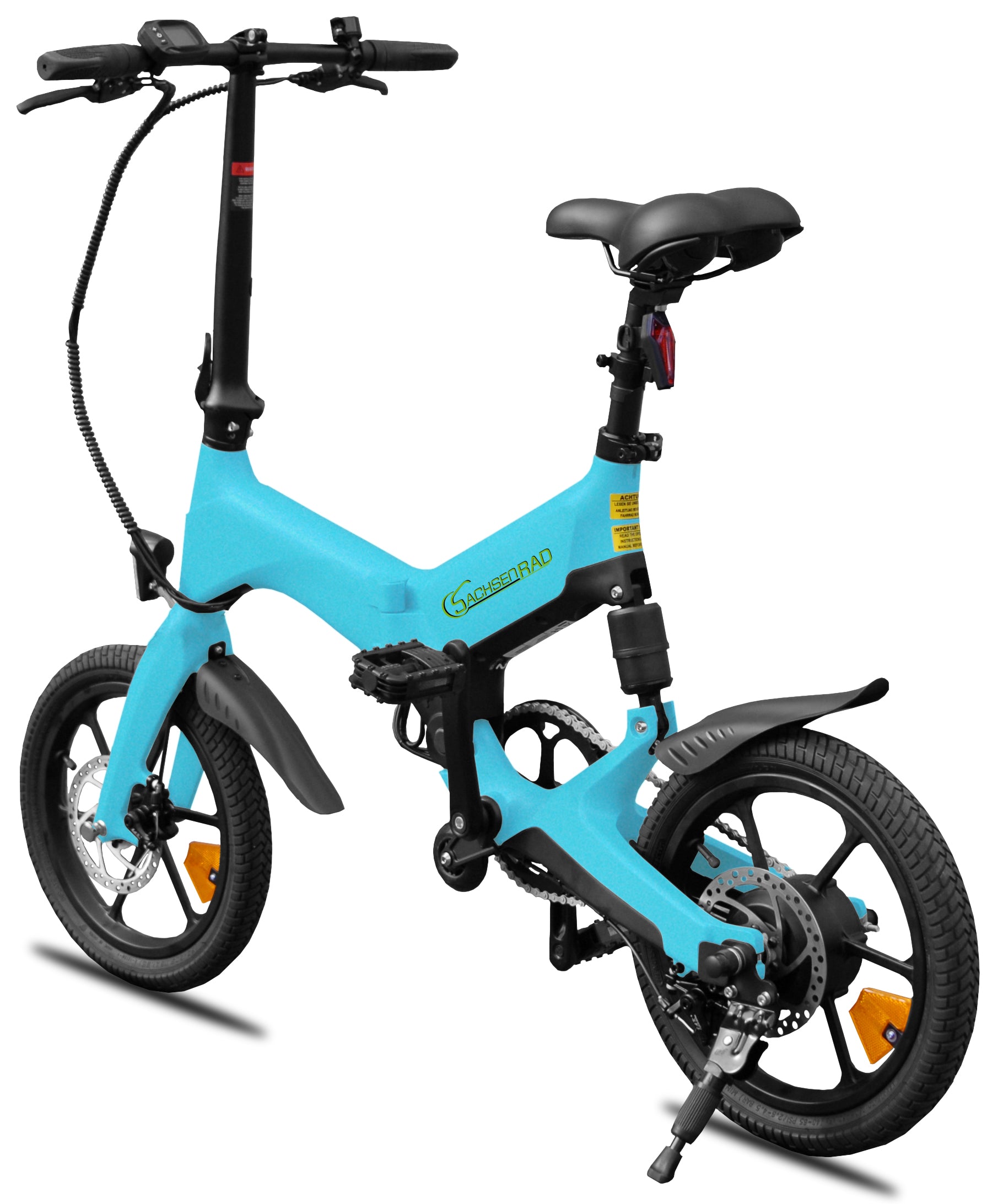 klapprad bikesport folding The SachsenRAD E-Bike folding bike F12 is a folding bike that is ideal as a city bike and can be easily transported on public transport. The 16 inch folding eBike