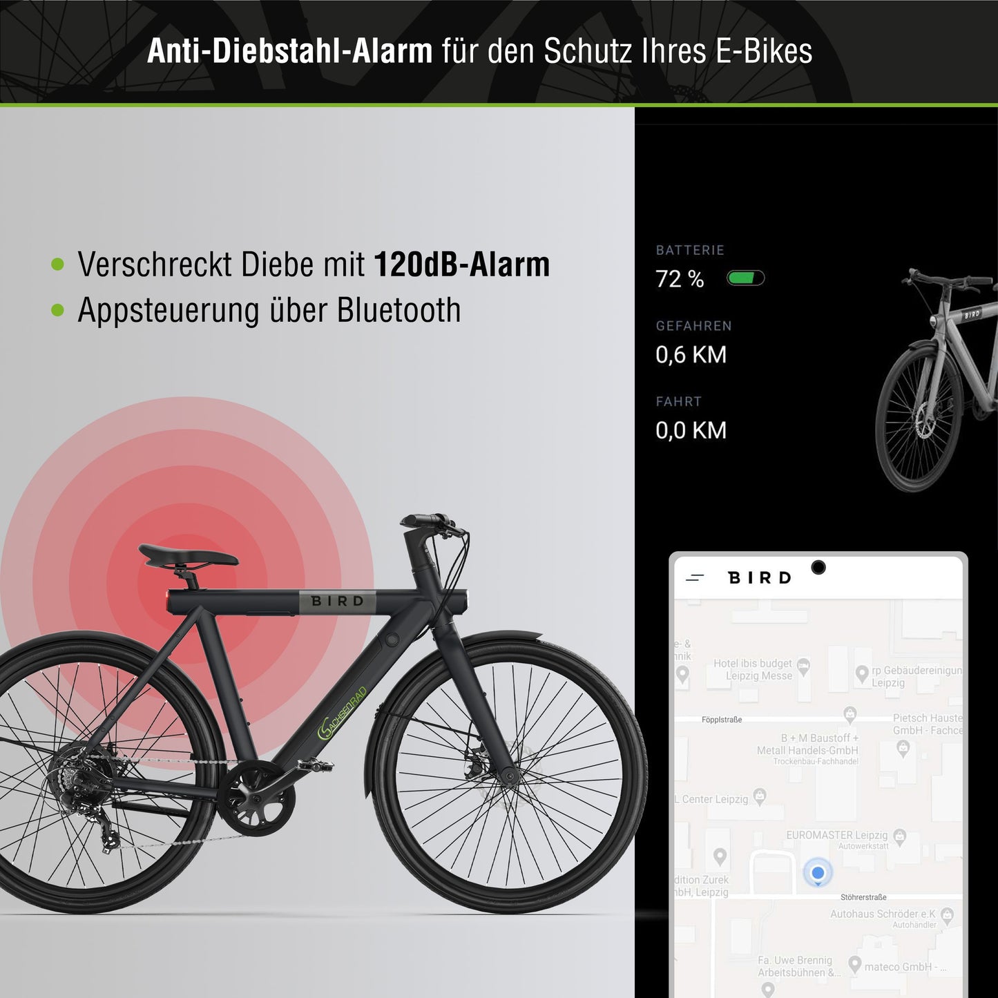 xBird Urban E-City Bike C6M Connect