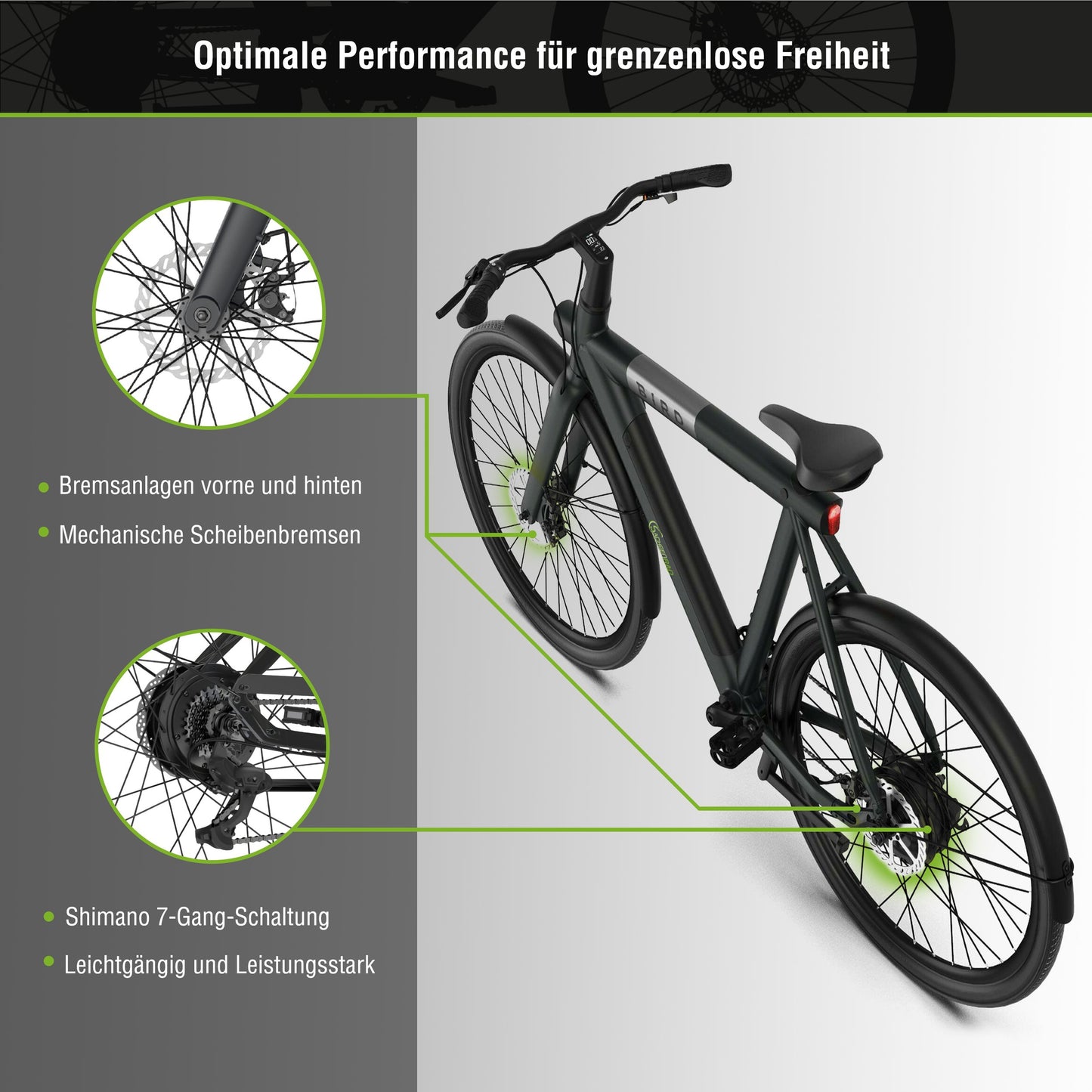 xBird Urban E-City Bike C6M Connect