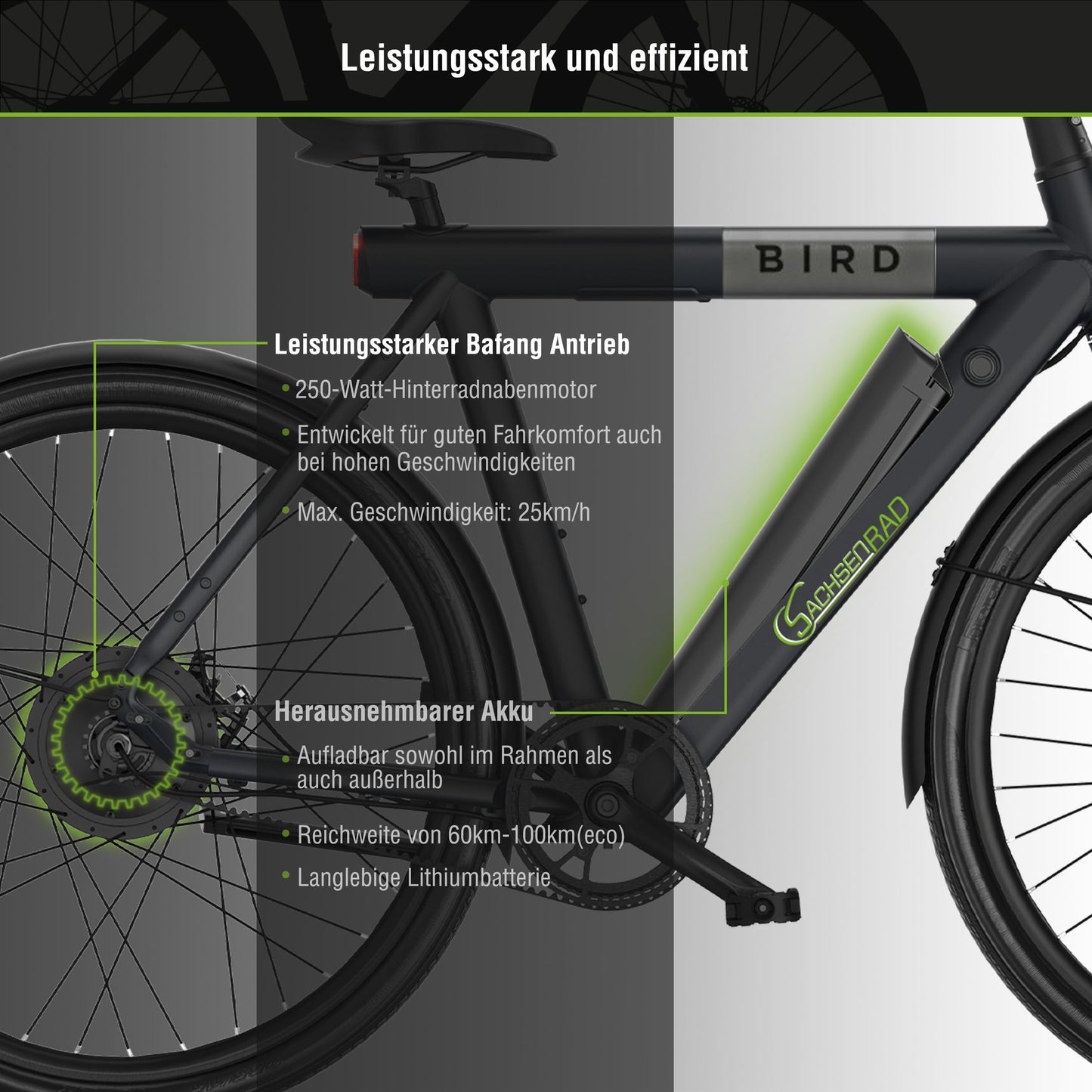 xBird C6R Connect Urban E-City-Bike – mit Riemenantrieb