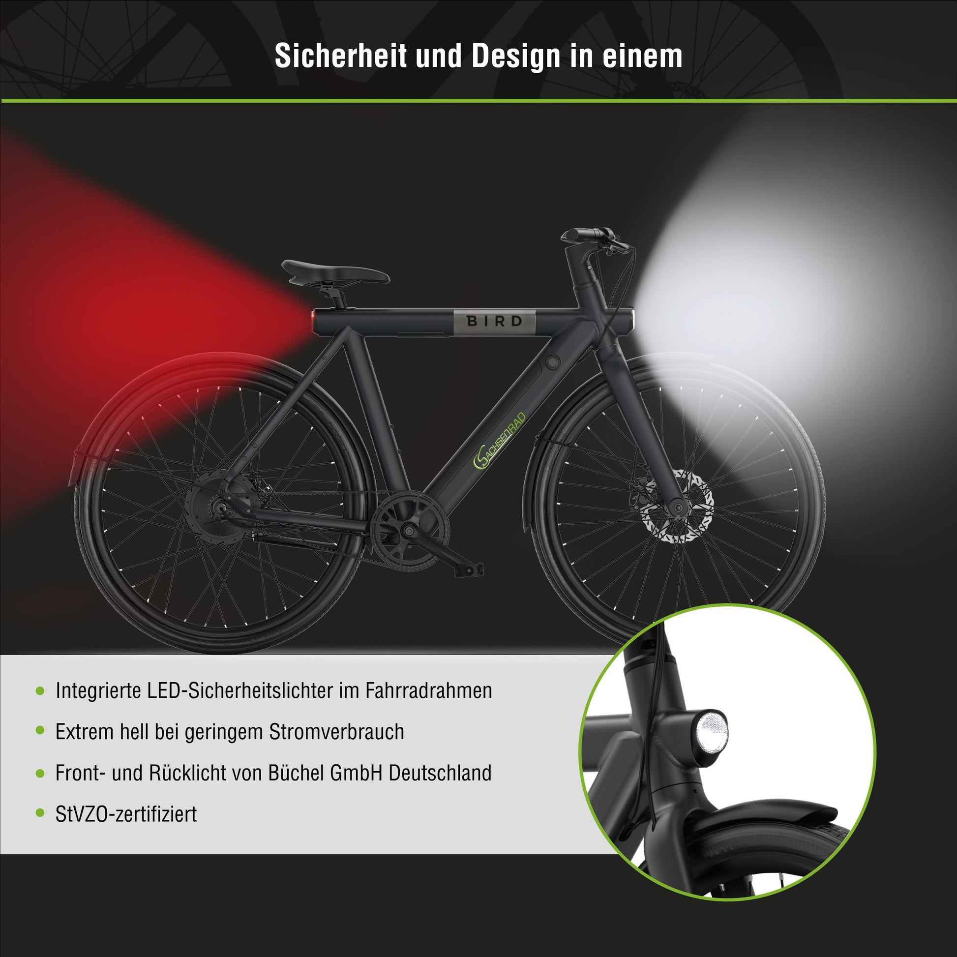 sachsenrad xbird urban city bike c6m connect SachsenRAD xBird E-Citybike C6R Connect günstiges E-Bike
