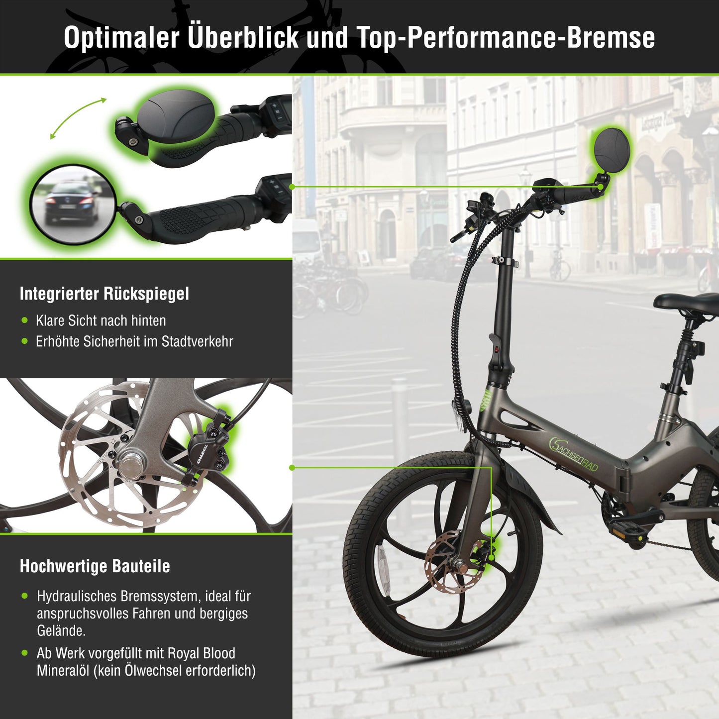 [Gebraucht] E-Faltrad F11 Pro MagPuma mit Transporttasche und Rückspiegel