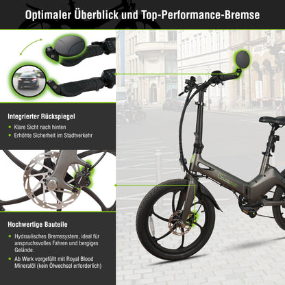 [Gebraucht] E-Faltrad F11 Pro MagPuma mit Transporttasche und Rückspiegel