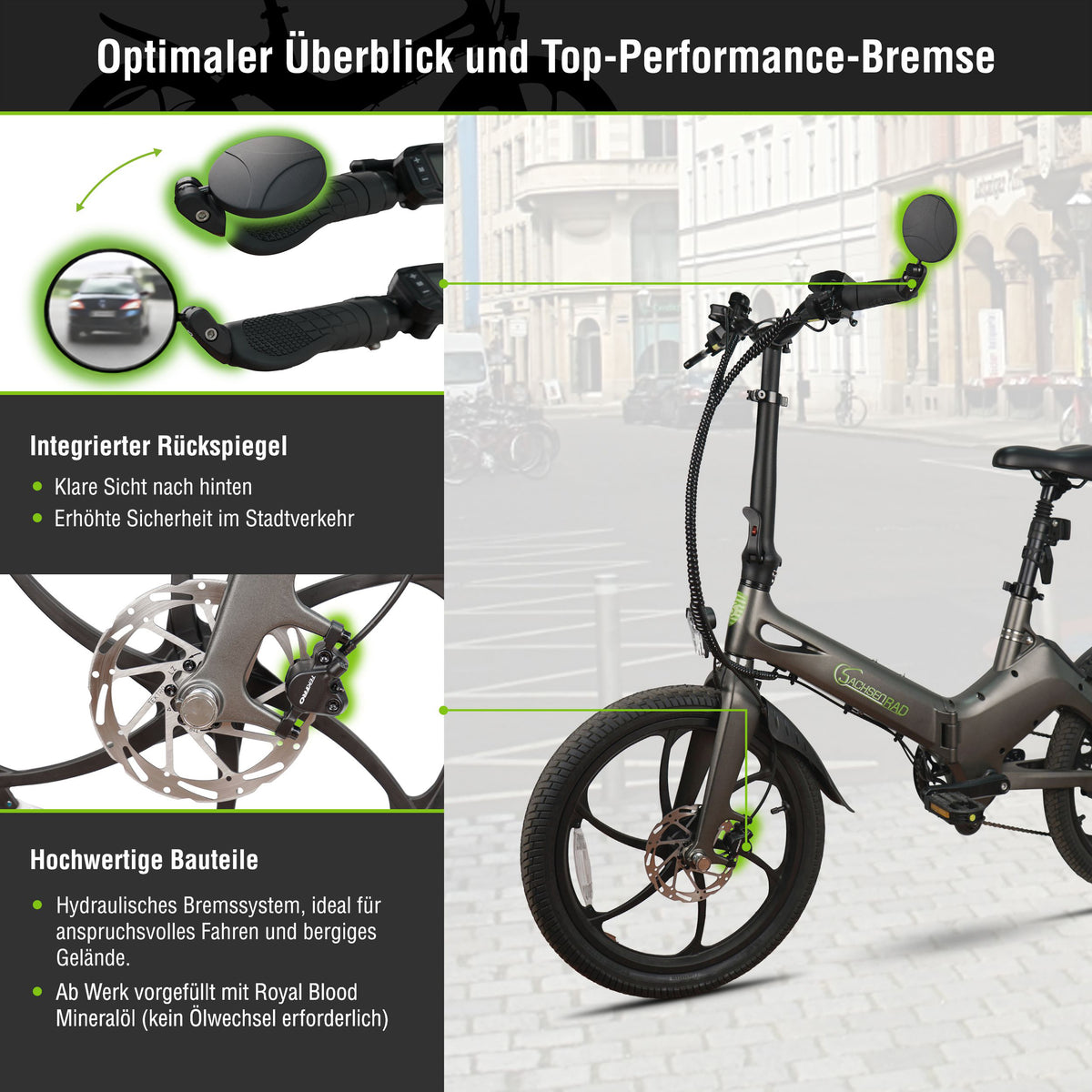 [Gebraucht] E-Faltrad F11 Pro MagPuma mit Transporttasche und Rückspiegel