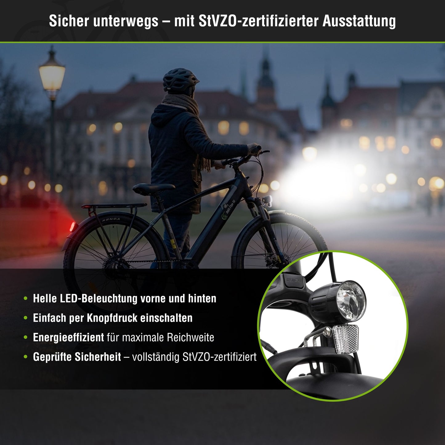 E-Trekking Mountainbike R8R Flex III  mit Riemenantrieb