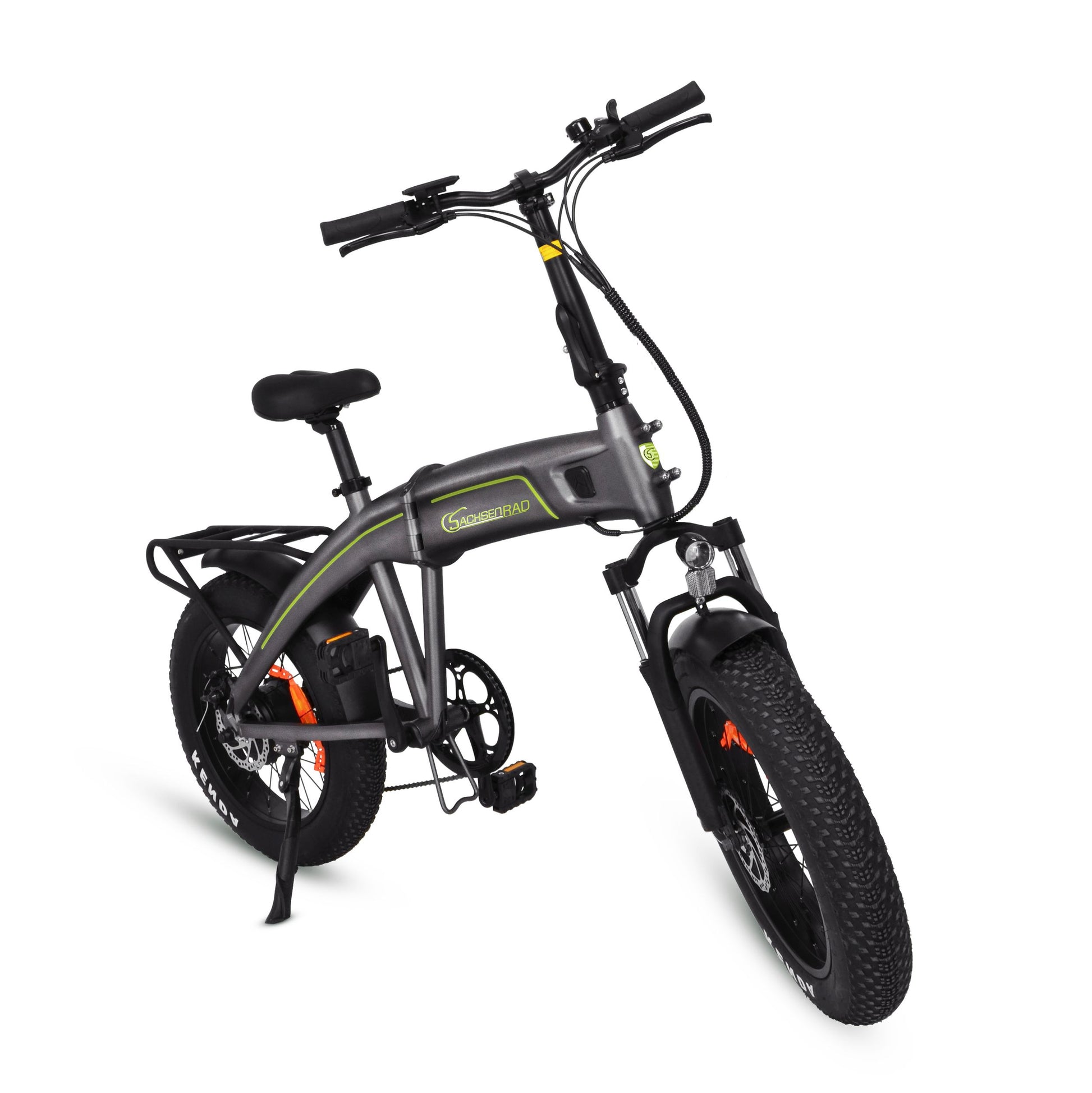 e bike klapprad 48 volt SachsenRAD E-Folding Bike Folding Bike F6 Safari 20" inch StVZO Fatbike | Internal cable routing | High-quality anodizing